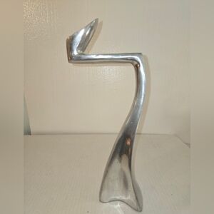 Vintage Matthew Hilton Candle Holder Swan Aluminum Candlestick Mid Century 14"